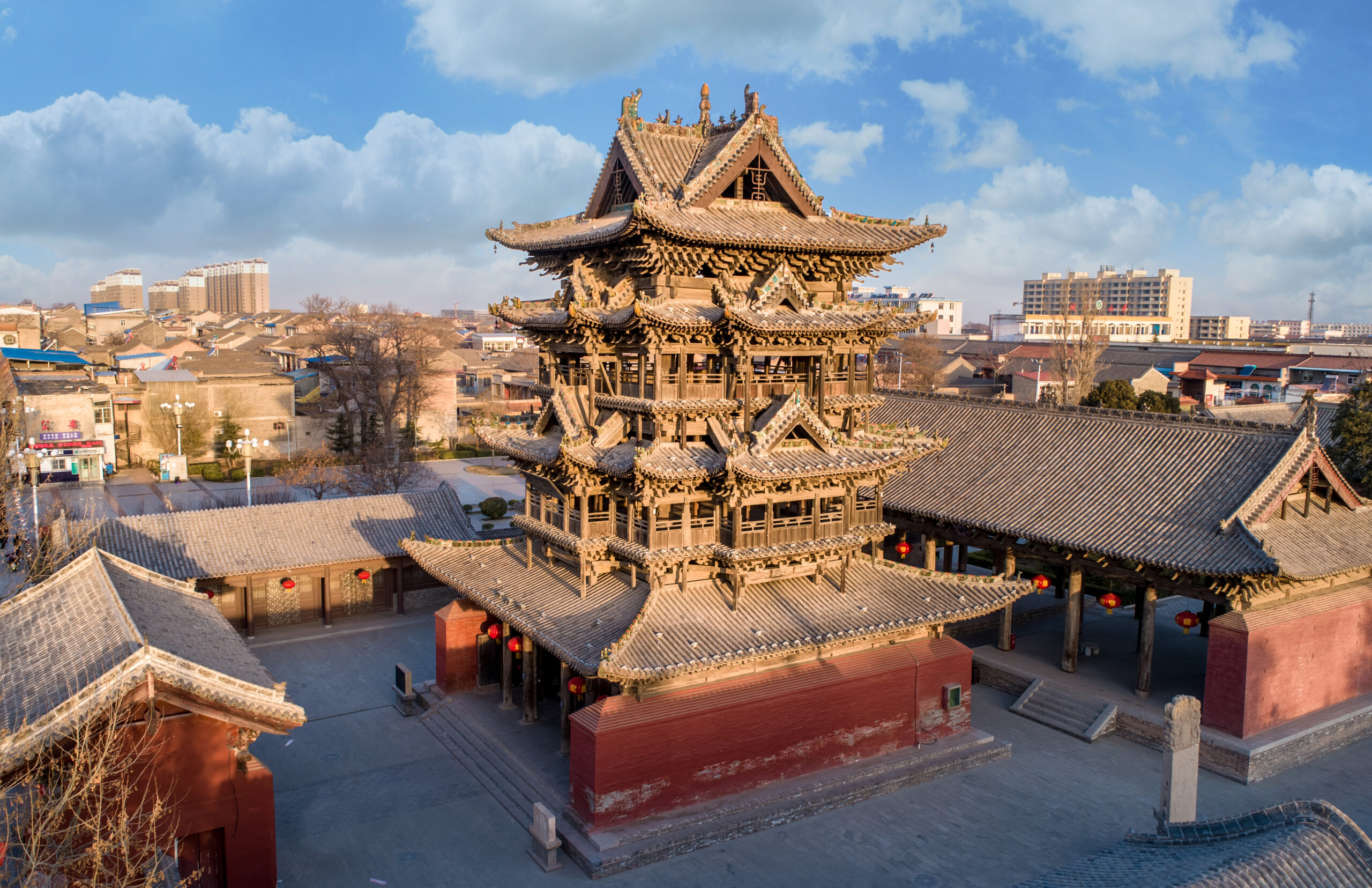 A scenic view of Yuncheng Nanyang Fawang Temple