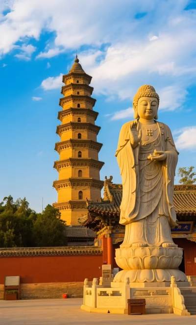 A scenic view of Yuncheng Puzhou Si Ta
