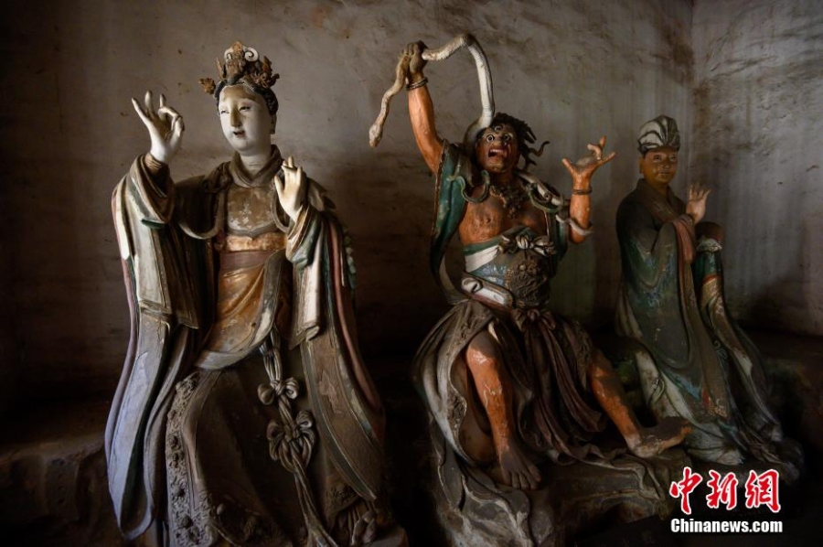 A scenic view of Yuncheng Qiaogoutou Yuhuang Temple