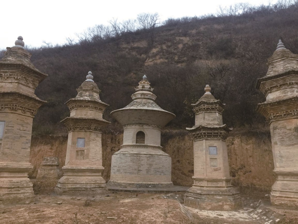 A scenic view of Yuncheng Qiyan Temple Pagoda Forest