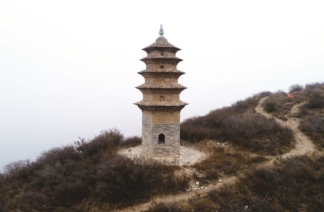 A scenic view of Yuncheng Qiyan Temple Pagoda Forest