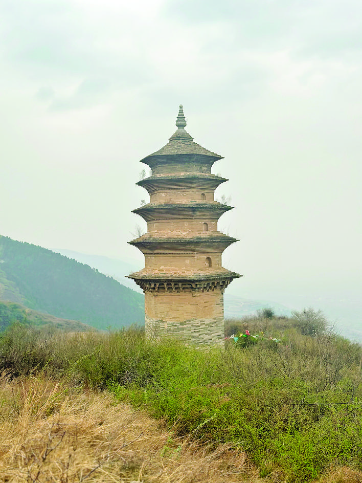 A scenic view of Yuncheng Qiyan Temple Pagoda Forest