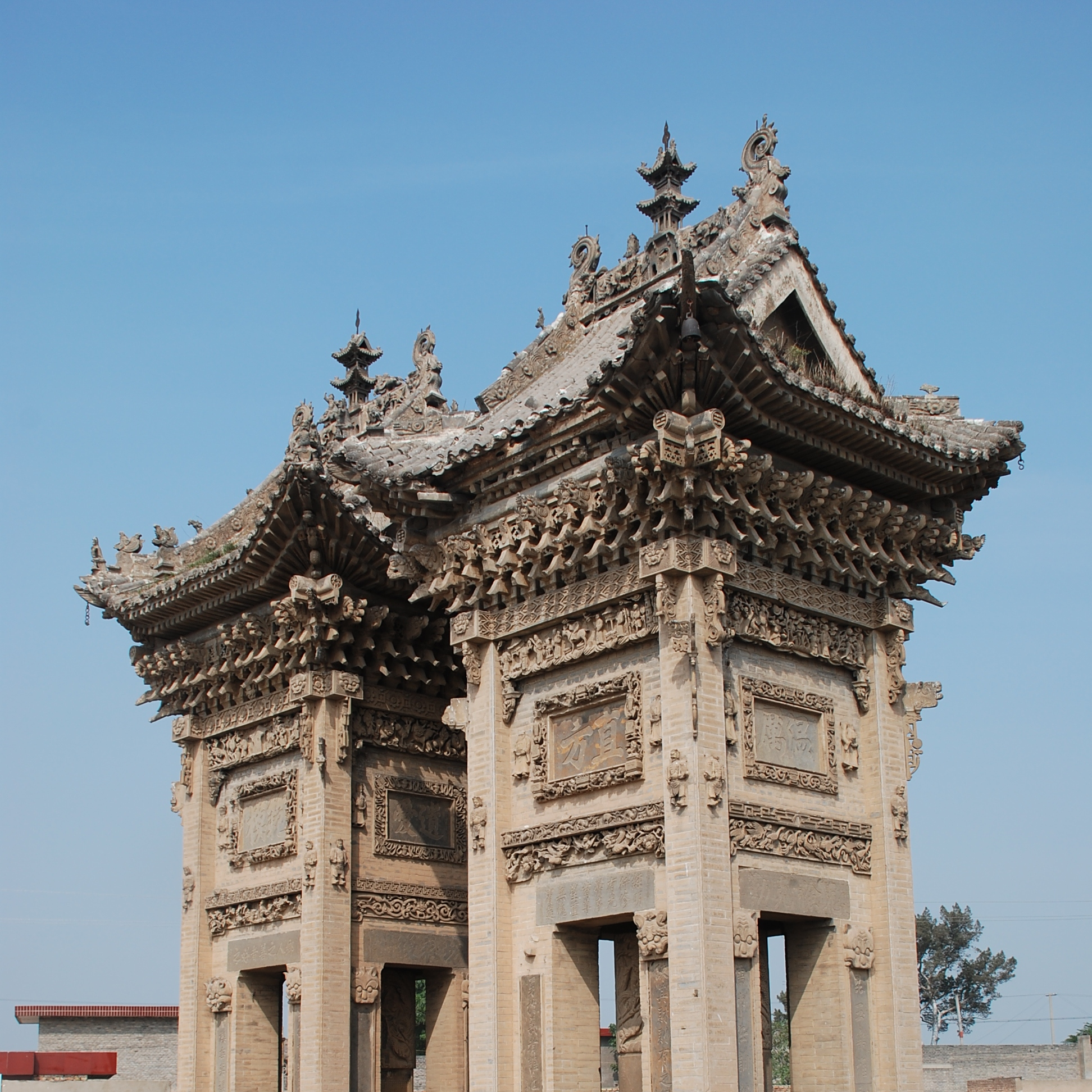 A scenic view of Yuncheng Ruan Shi Shuang Beilou