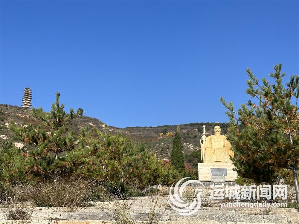 A scenic view of Yuncheng Wanrong Hanquan Pagoda