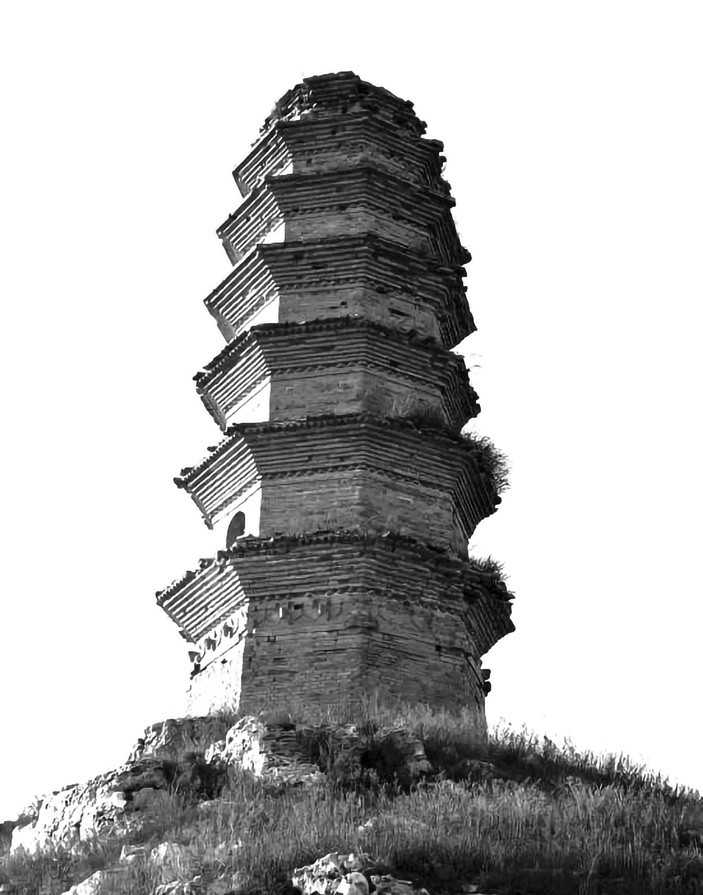 A scenic view of Yuncheng Wanrong Jiwangshan Pagoda