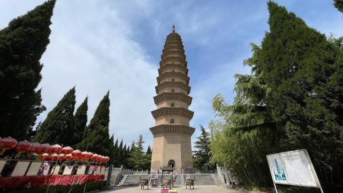 A scenic view of Yuncheng Xiangkou Shousheng Temple Brick Pagoda