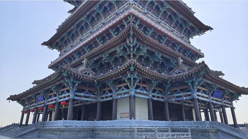 A scenic view of Yuncheng Yongji Bianque Temple