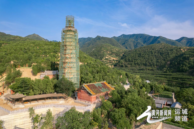 A scenic view of Yuncheng Yongji Wangu Temple