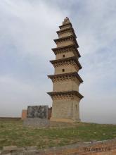 A scenic view of Yuncheng Zhonglizhuang Balong Temple Pagoda
