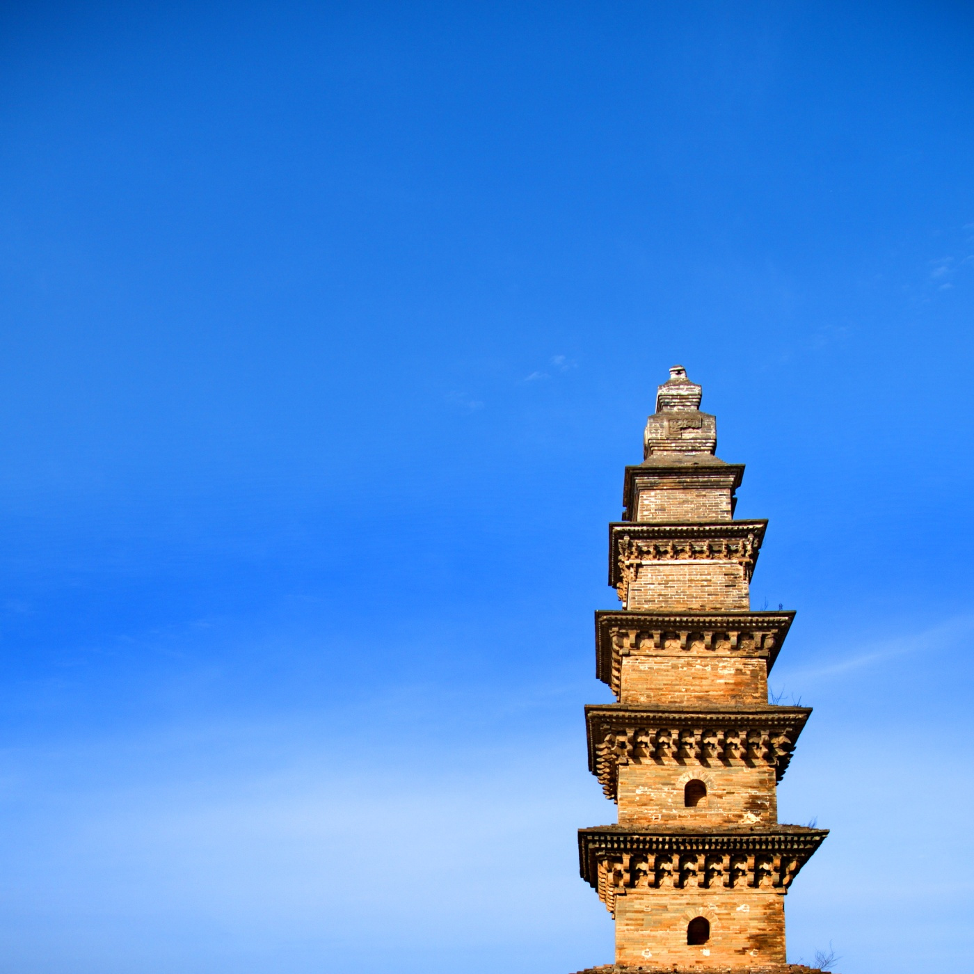 A scenic view of Yuncheng Zhonglizhuang Balong Temple Pagoda