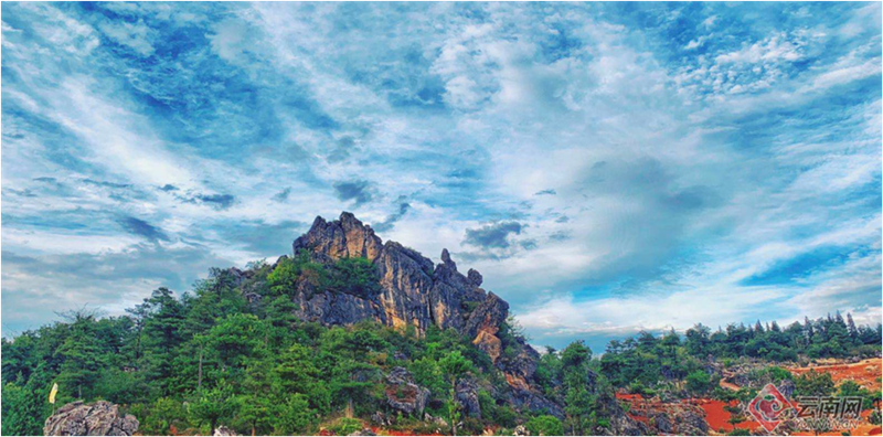 A scenic view of Yuxi Jinlianshan Xueshan Yizhiqun