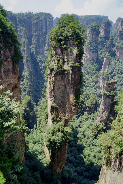 A scenic view of Zhangjiajie Qilonggang Gumuqun