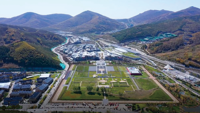 A scenic view of Zhangjiakou Prince City Site Chongli