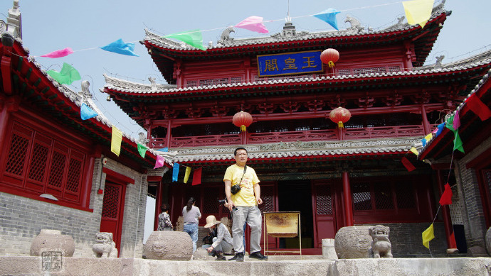 A scenic view of Zhangjiakou Ximalin Yuhuang Pavilion