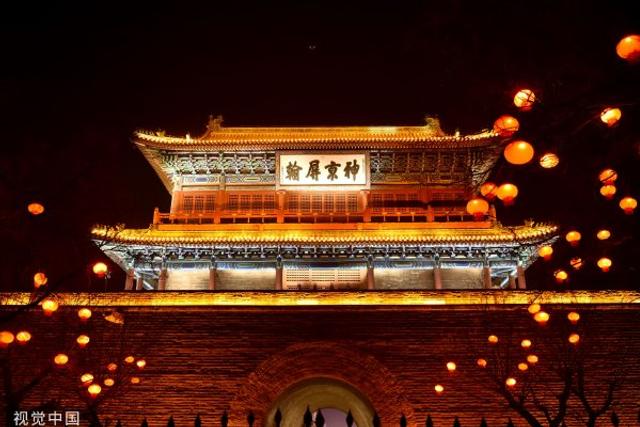 A scenic view of Zhangjiakou Xuanhua Ancient City Wall