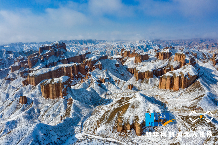 A scenic view of Zhangye Caogoujing Chengzhi