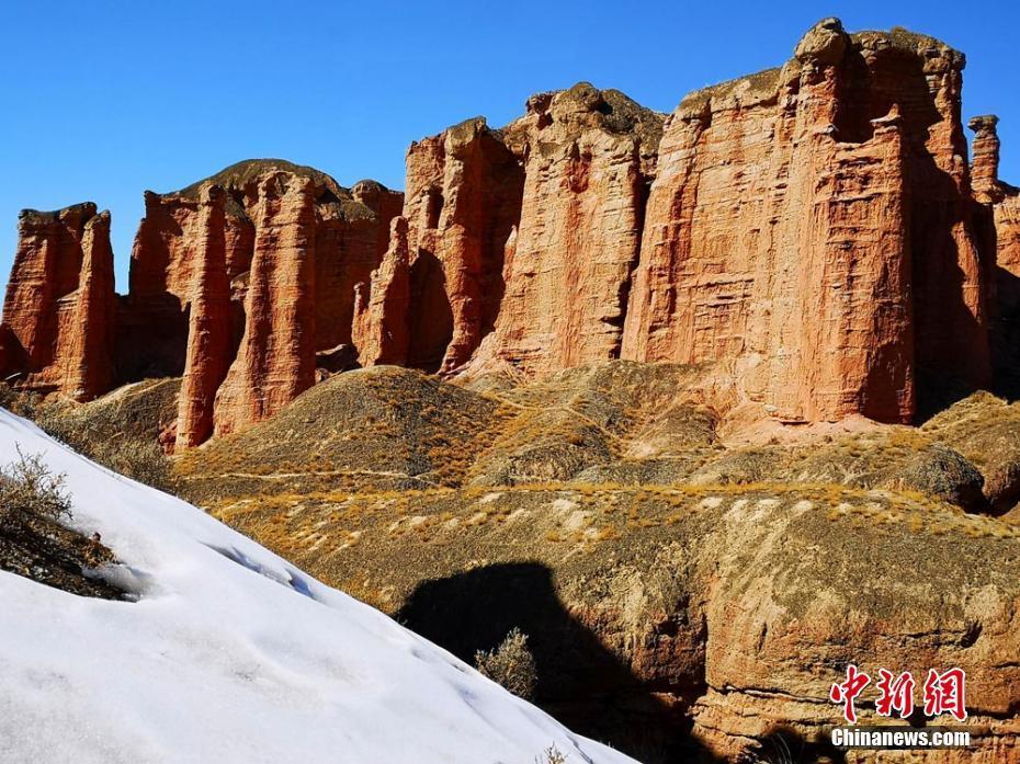A scenic view of Zhangye Caogoujing Chengzhi