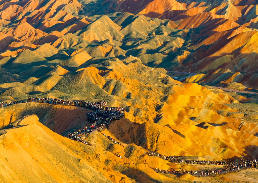 A scenic view of Zhangye Dongcang