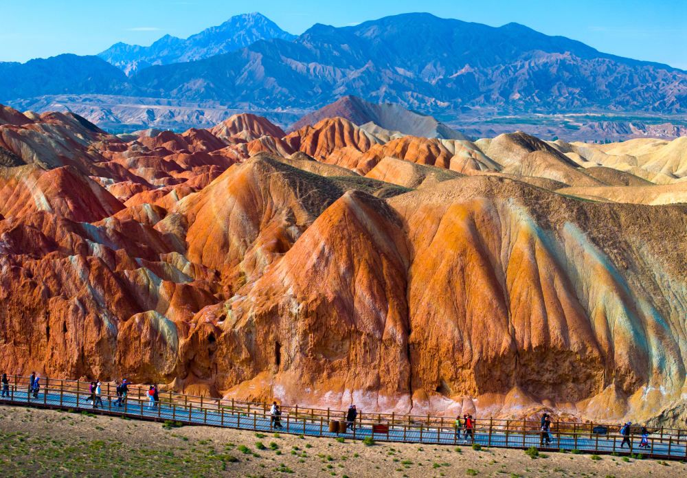 A scenic view of Zhangye Dongcang