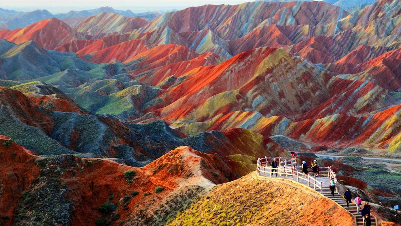 A scenic view of Zhangye Huiguan