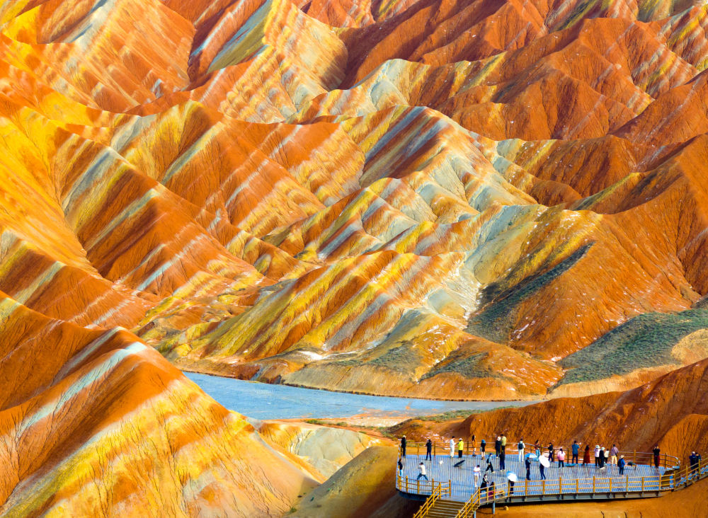 A scenic view of Zhangye Huiguan