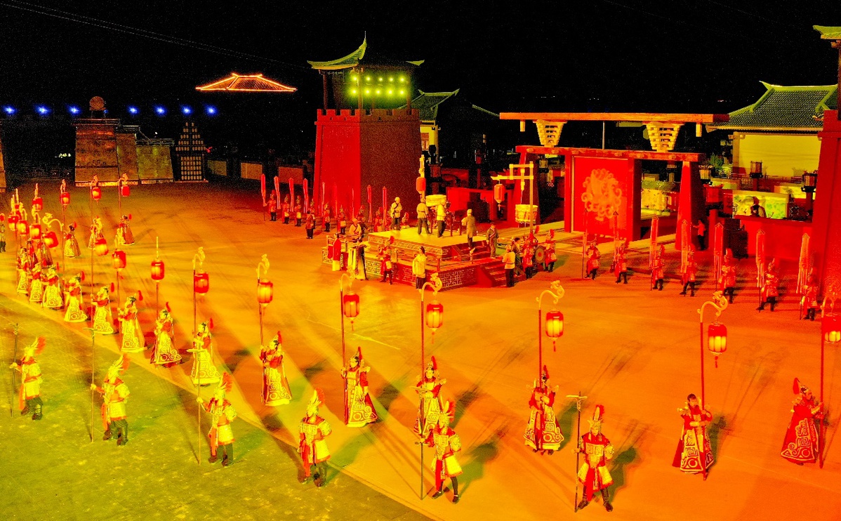 A scenic view of Zhangye Huiguan