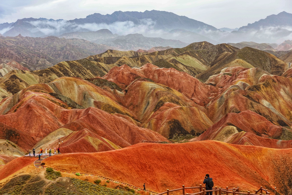 A scenic view of Zhangye Jiazidun Muqun