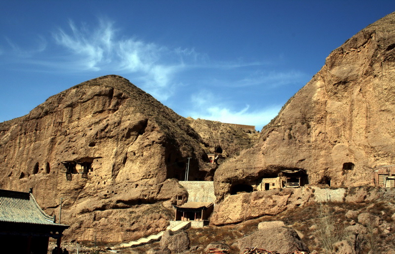 A scenic view of Zhangye Tongzisi Shiku