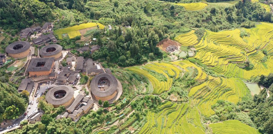 A scenic view of Zhangzhou Fujian Tulou