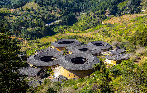 A scenic view of Zhangzhou Fujian Tulou