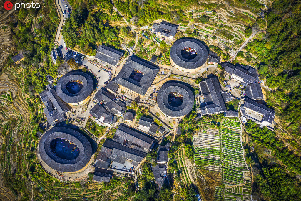 A scenic view of Zhangzhou Fujian Tulou