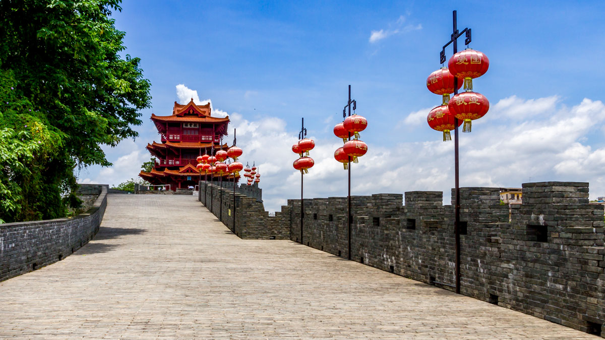 A scenic view of Zhaoqing Guchengqiang