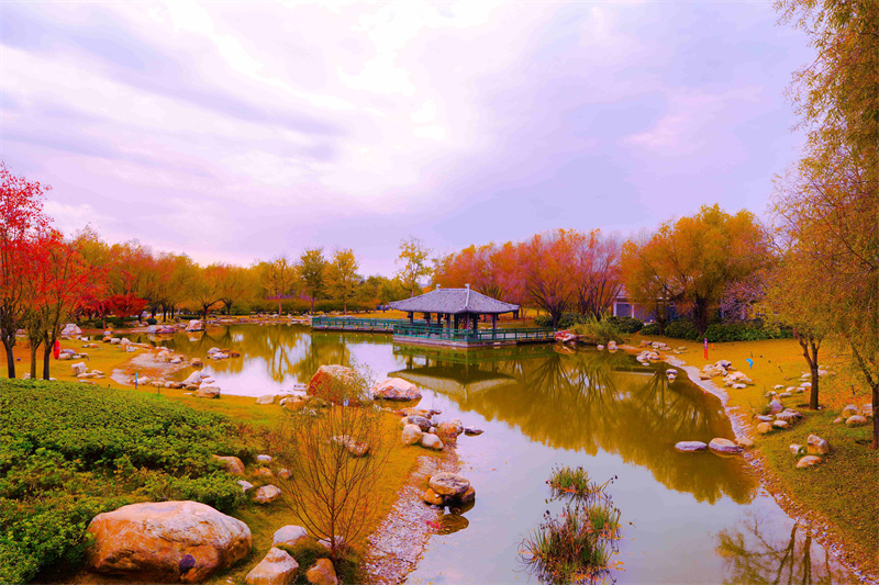 A scenic view of Zhengzhou Wangjinglouyizhi