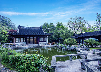 A scenic view of Zhenjiang Jiaoshan Beilin