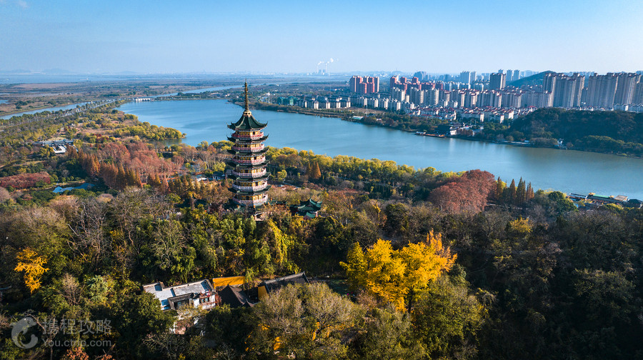 A scenic view of Zhenjiang Jiaoshan Beilin