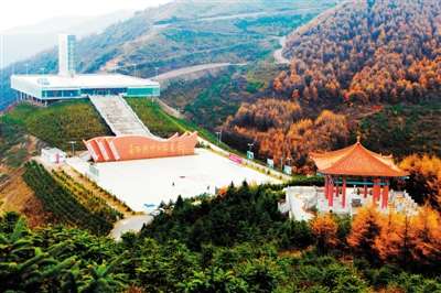 A scenic view of Zhongwei Mingshazhou Ta