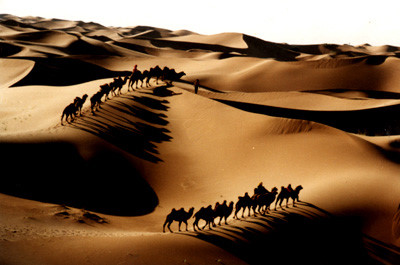 A scenic view of Zhongwei Mingshazhou Ta
