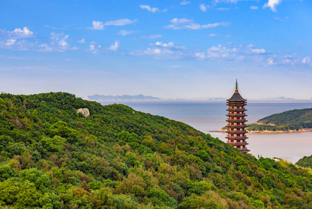 A scenic view of Zhoushan Putuoshan Duobaota