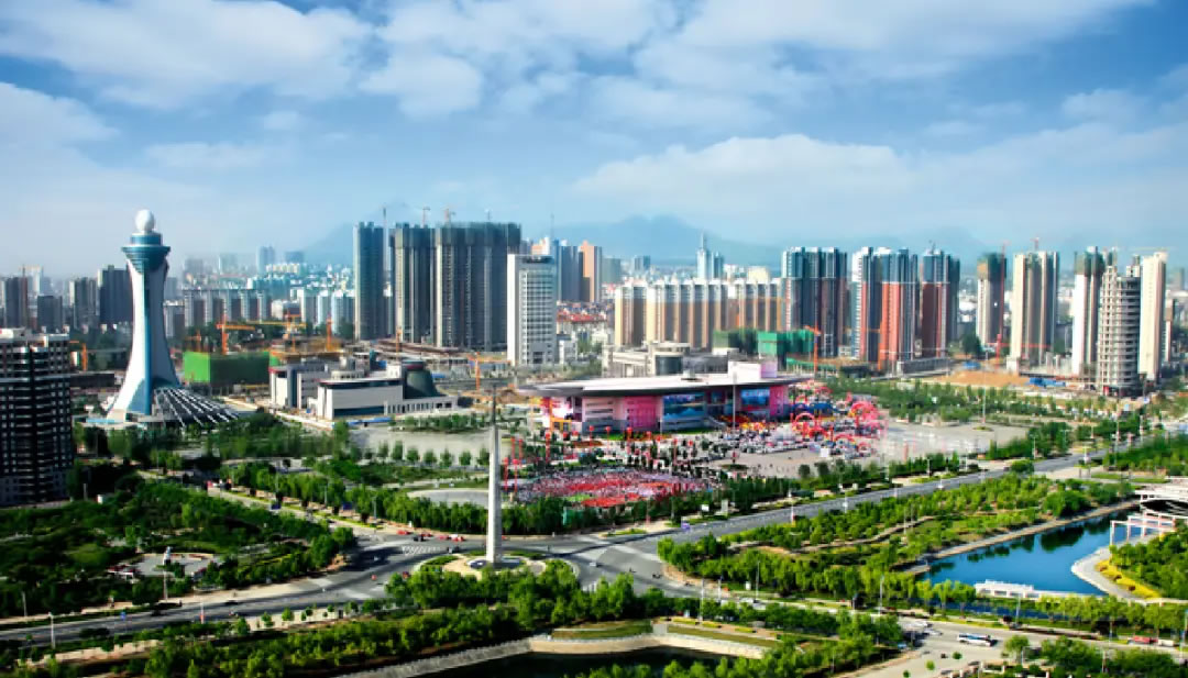 A scenic view of Zhumadian Shenguogucheng