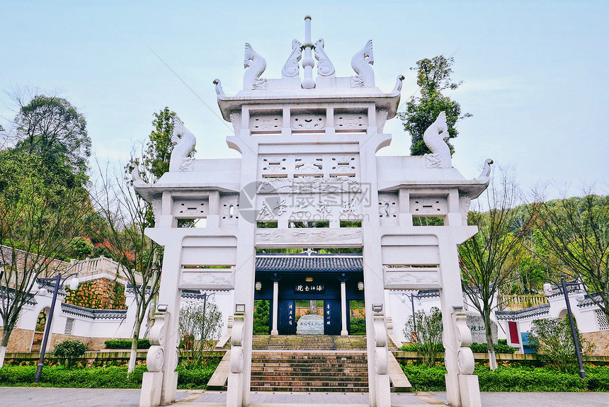 A scenic view of Zhuzhou Lujiang Shuyuan