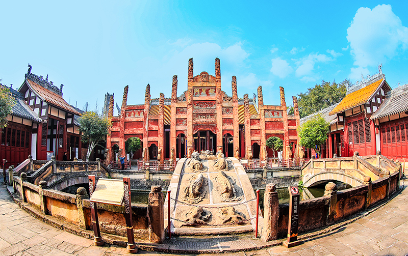 A scenic view of Zigong Fushun Wenmiao